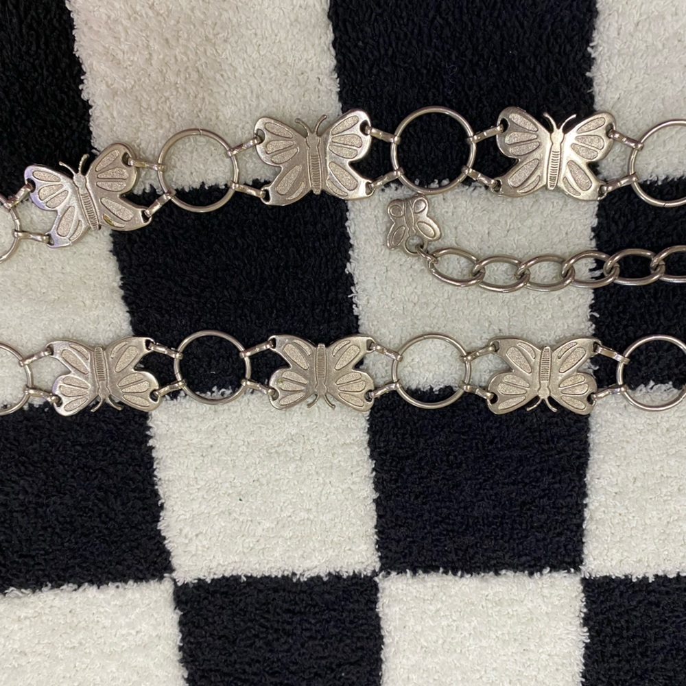 Silver Butterfly Chain Belt - Picture 2 of 3